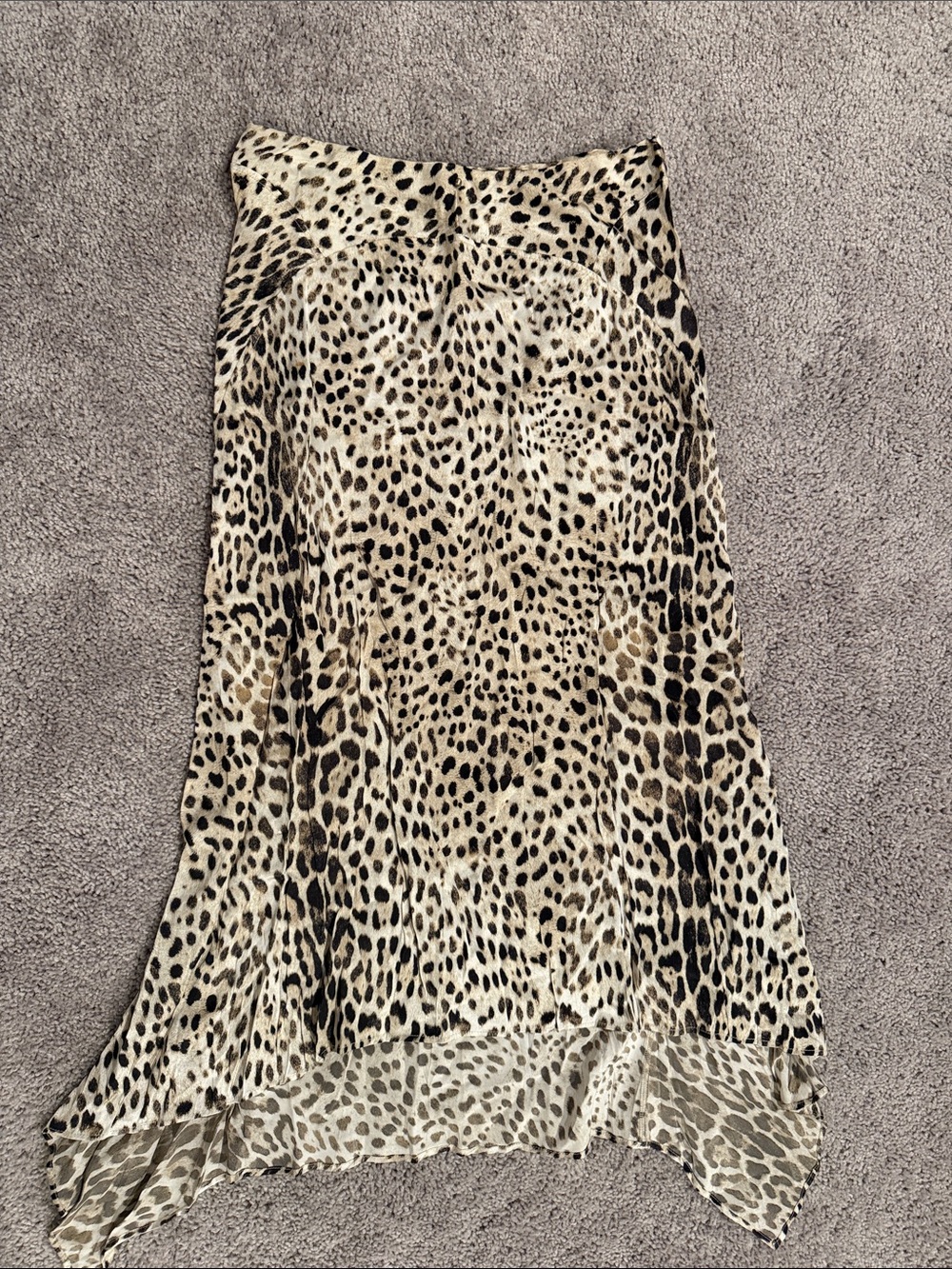 Vintage ROBERTO CAVALLI Leopard Silk Skirt Sz S